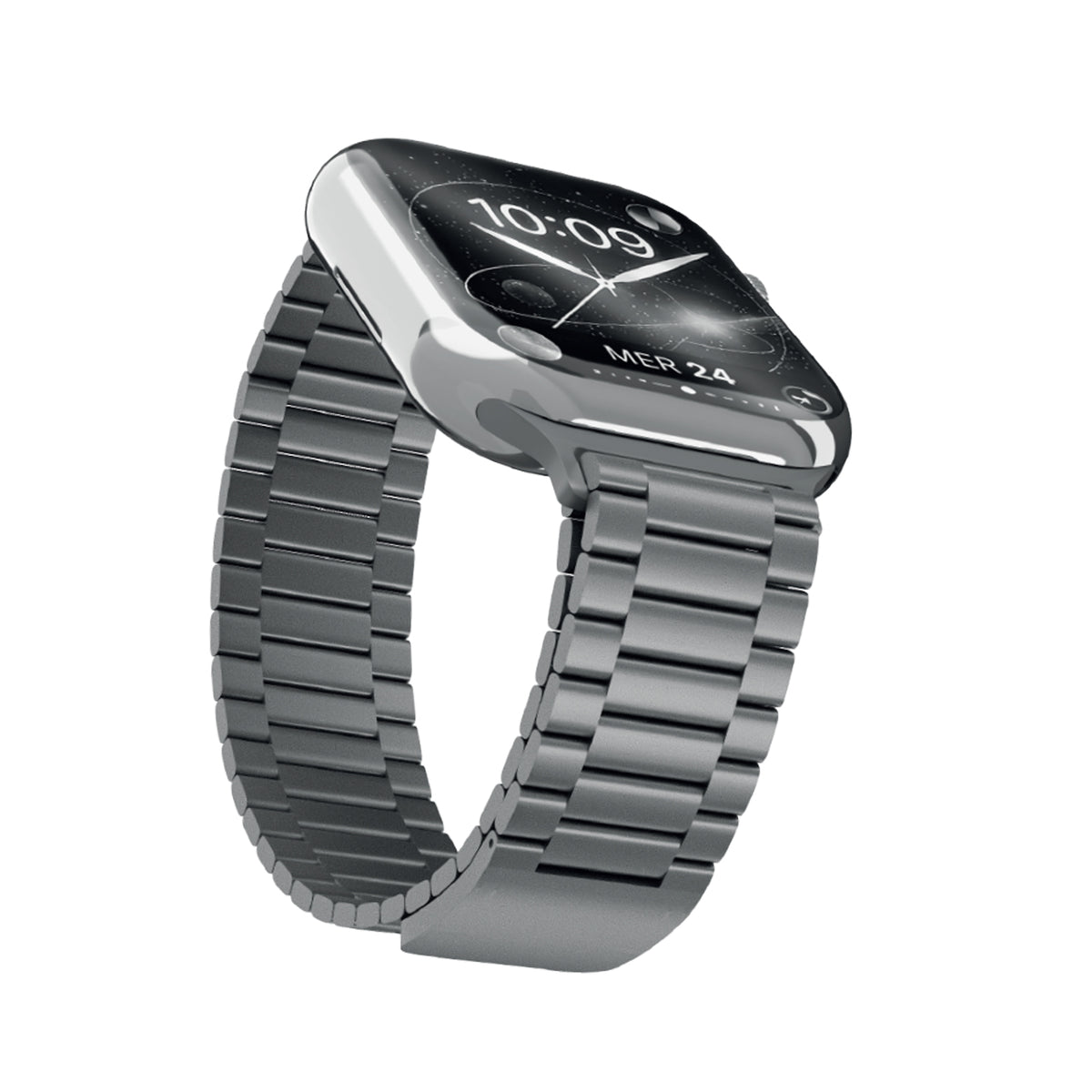 Cinturino di ricambio Matrix in acciaio inox con chiusura magnetica per Apple Watch 38/40/41/42mm