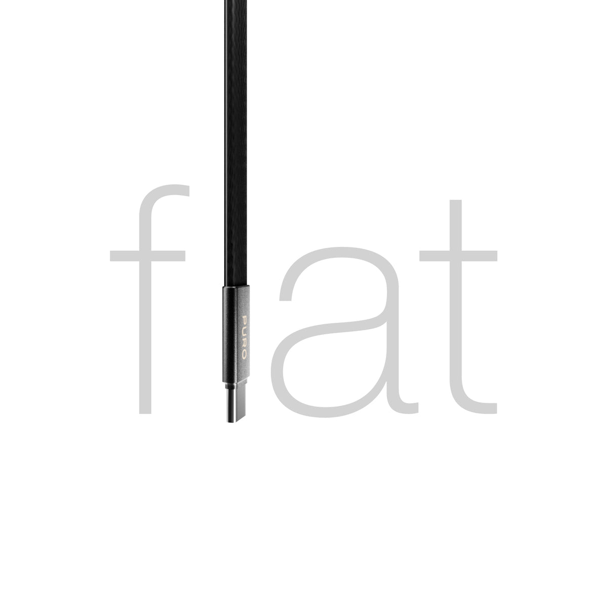 Slim braided fabric cable, USB-C 2.0 to USB-C 2.0, 1m