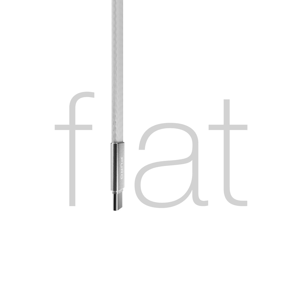 Slim braided fabric cable, USB-C 2.0 to USB-C 2.0, 1m