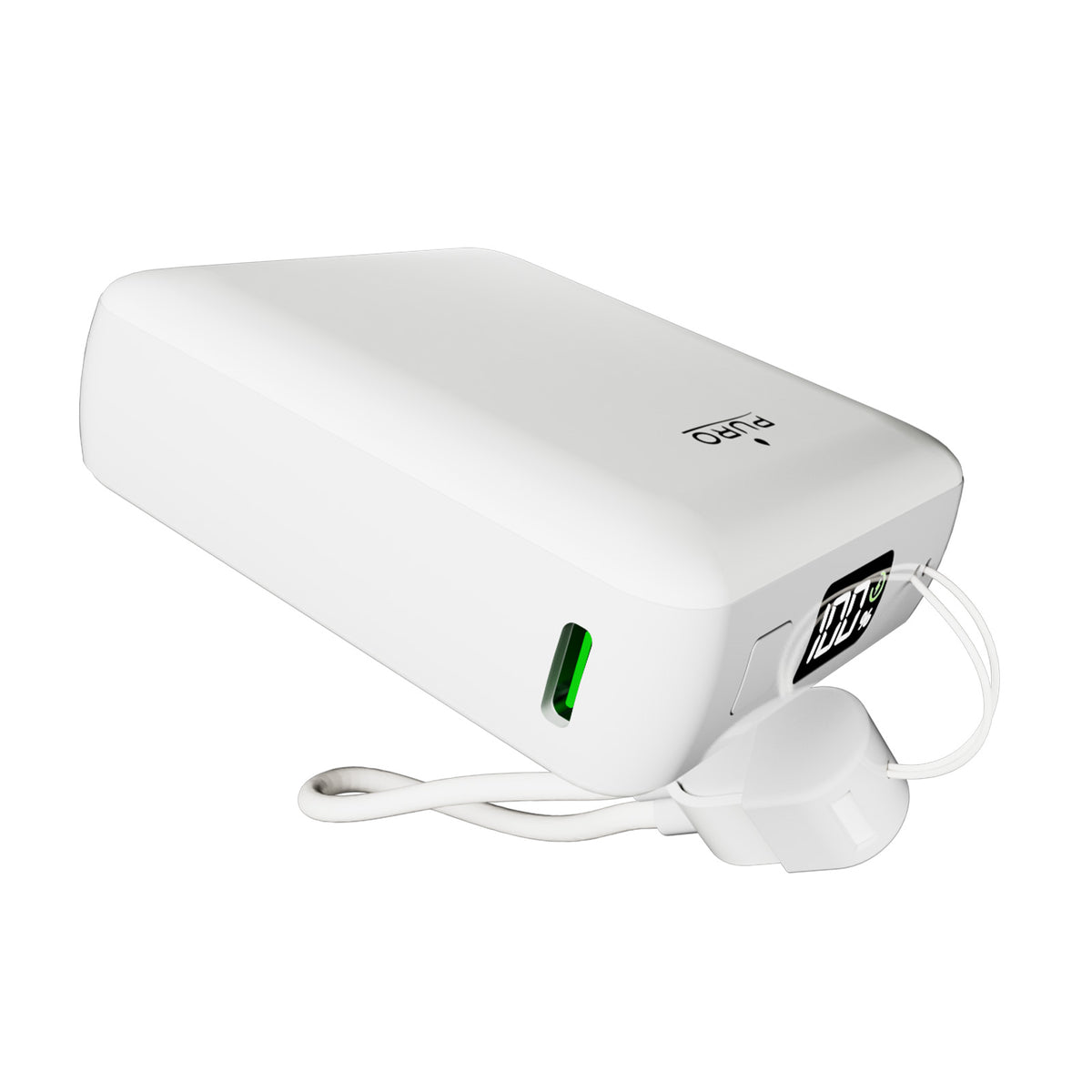 Power Bank 10000 mAh with USB-C cable and LCD display