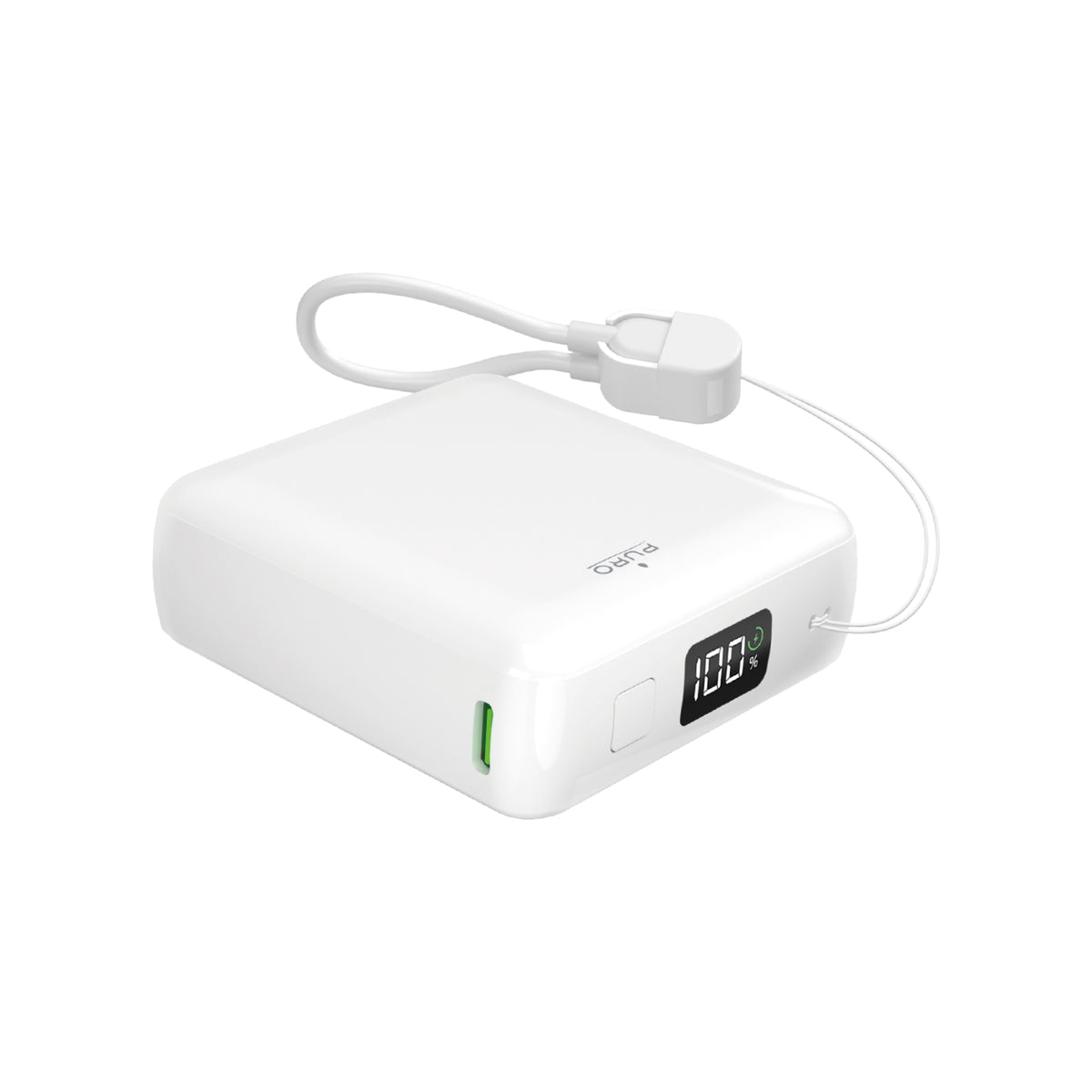 Power Bank 10000 mAh with USB-C cable and LCD display