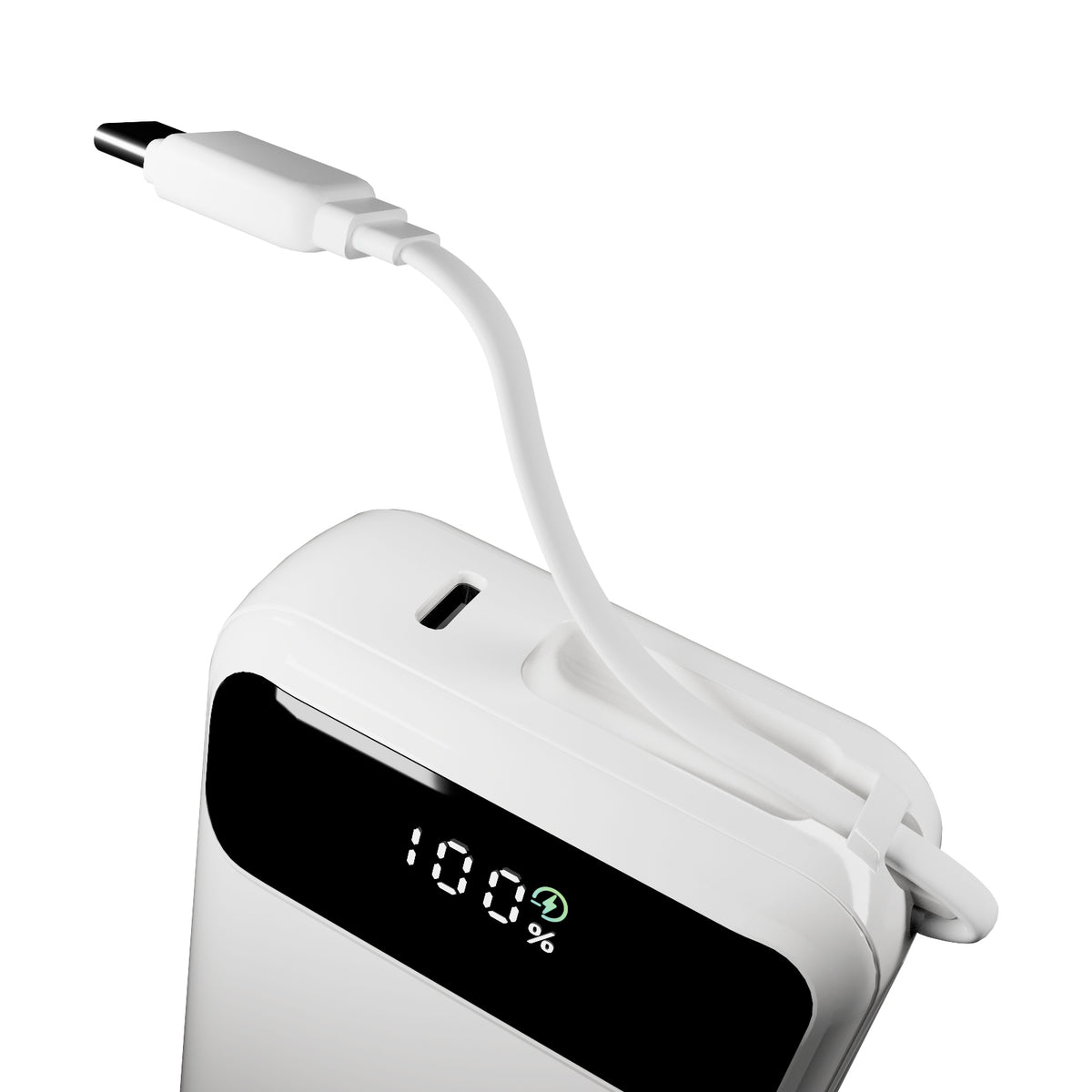 Puro Power Duo 20 20,000 mAh 45 W power bank with LCD and built-in USB-C cables