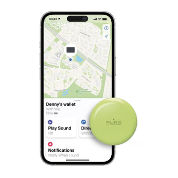 Smart Tracker Find Me Mini, compatibile con Apple Dov'è – Salted Lime