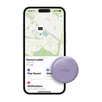 Smart Tracker Find Me Mini, compatibile con Apple Dov'è – Lavander Blue