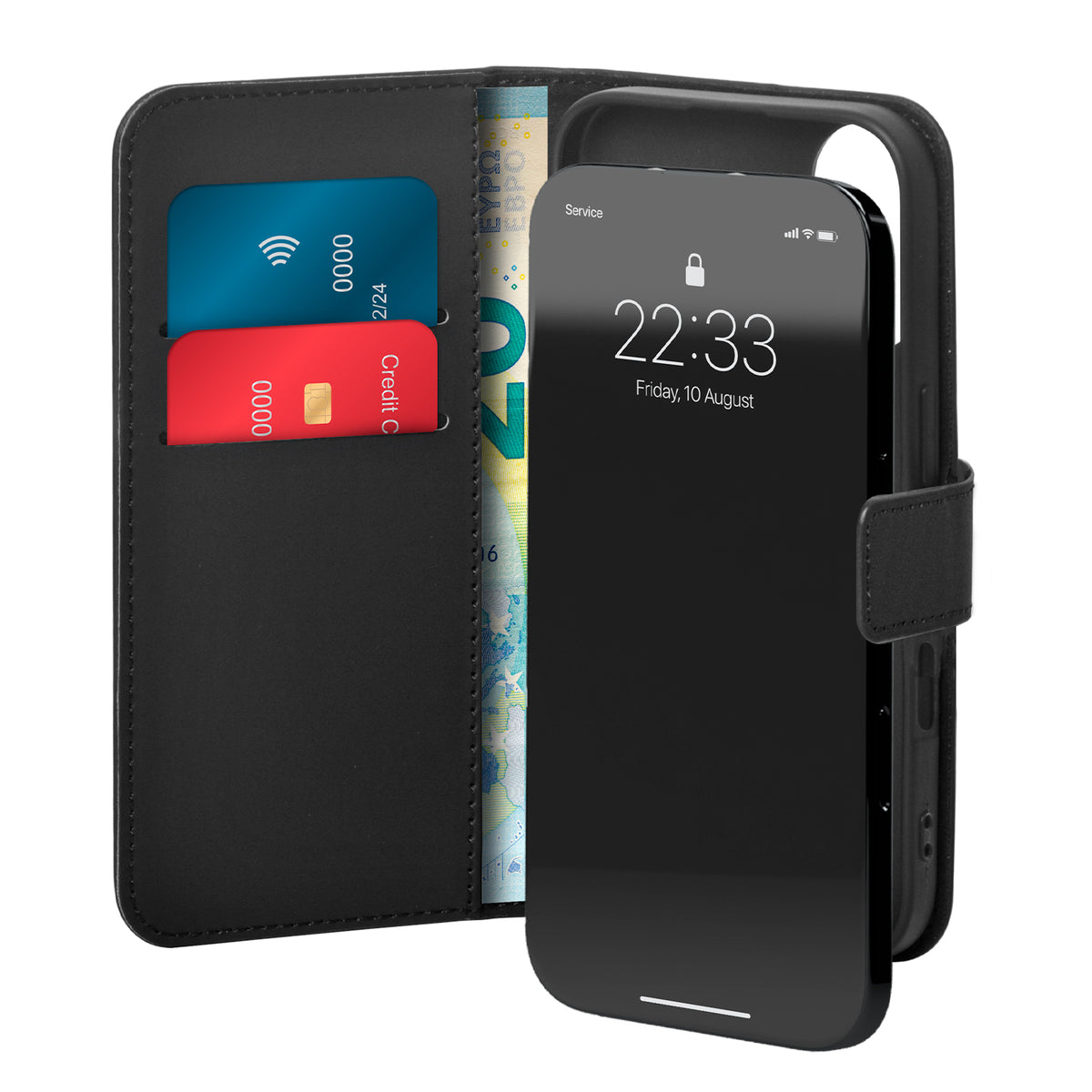 Custodia Wallet Stand per iPhone 16