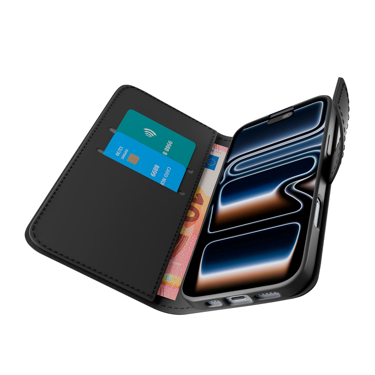 Custodia Wallet Stand per iPhone 18 Pro Max/17 Pro Max