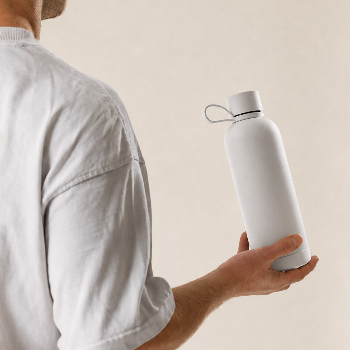 Borraccia termica ermetica “Hydro 7” da 750ml, in acciaio inossidabile, effetto soft-touch