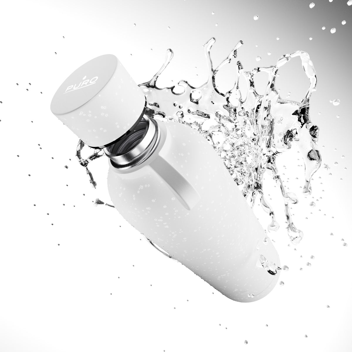 Borraccia termica ermetica “Hydro 7” da 750ml, in acciaio inossidabile, effetto soft-touch