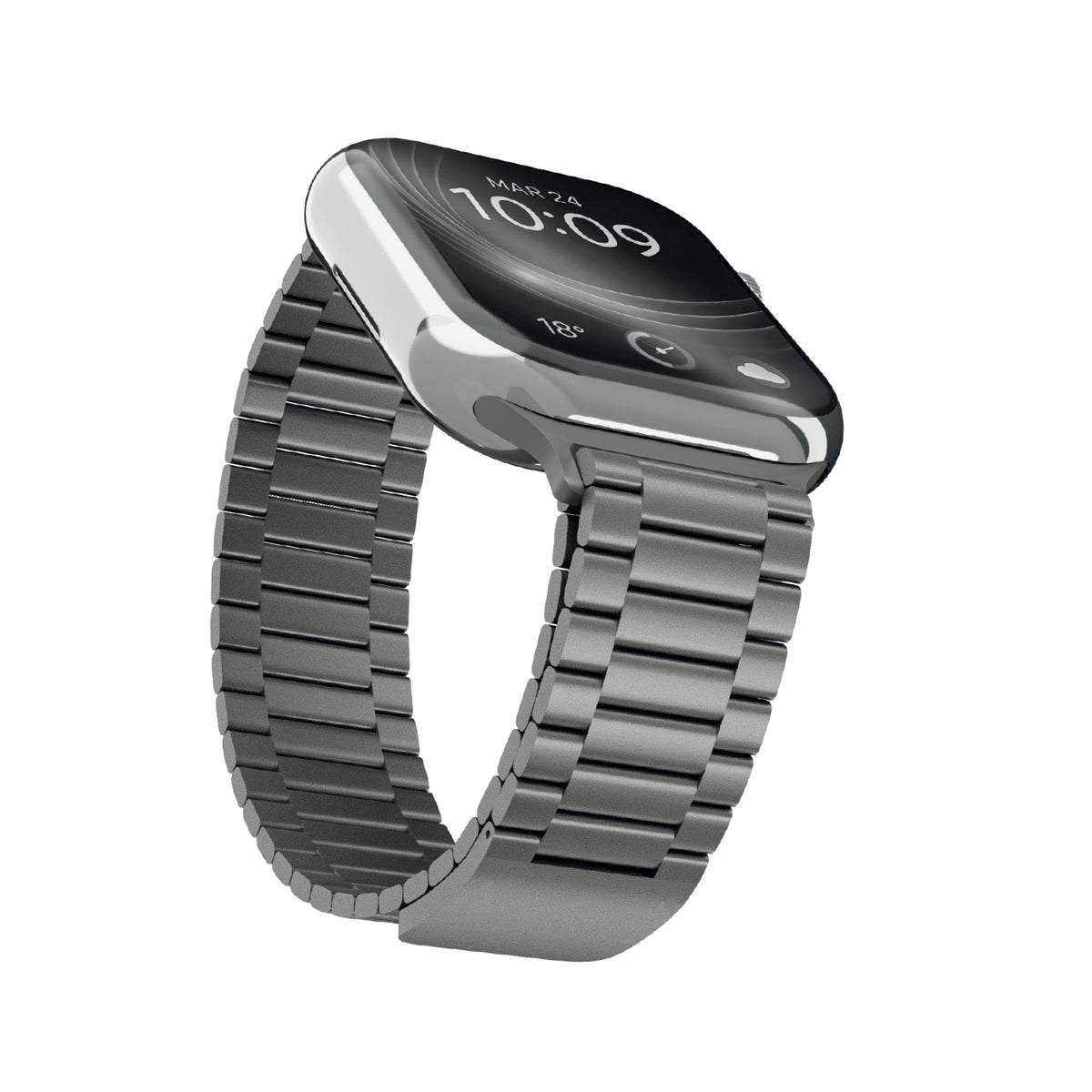 Cinturino di ricambio Matrix in acciaio inox con chiusura magnetica per Apple Watch 38/40/41/42mm