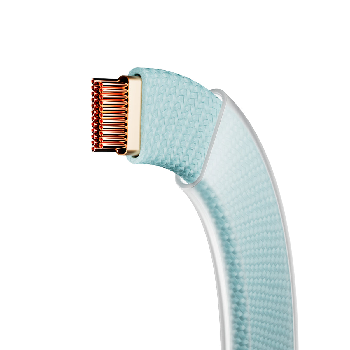Slim braided fabric cable, USB-C 2.0 to USB-C 2.0, 1m