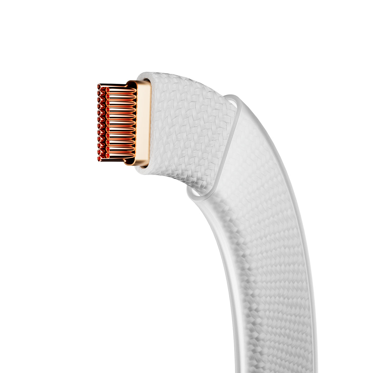 Slim braided fabric cable, USB-C 2.0 to USB-C 2.0, 1m