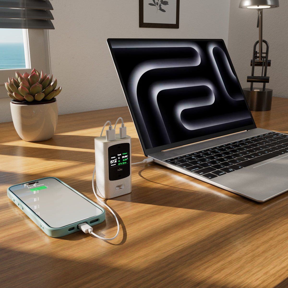 10000 mAh 45W Power Bank with Display