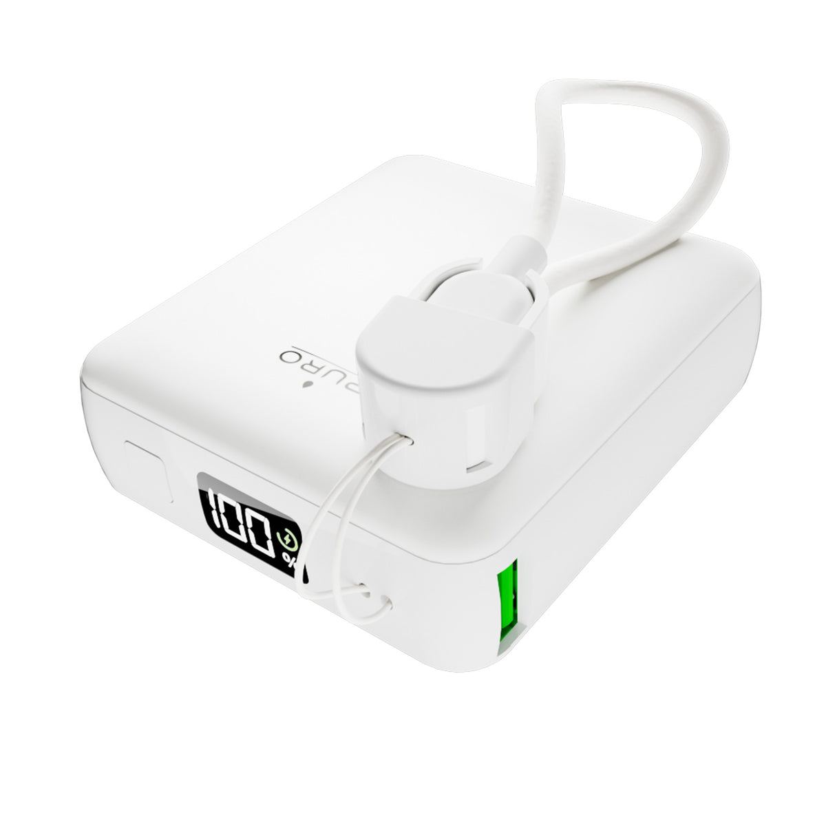 Power Bank 10000 mAh with USB-C cable and LCD display