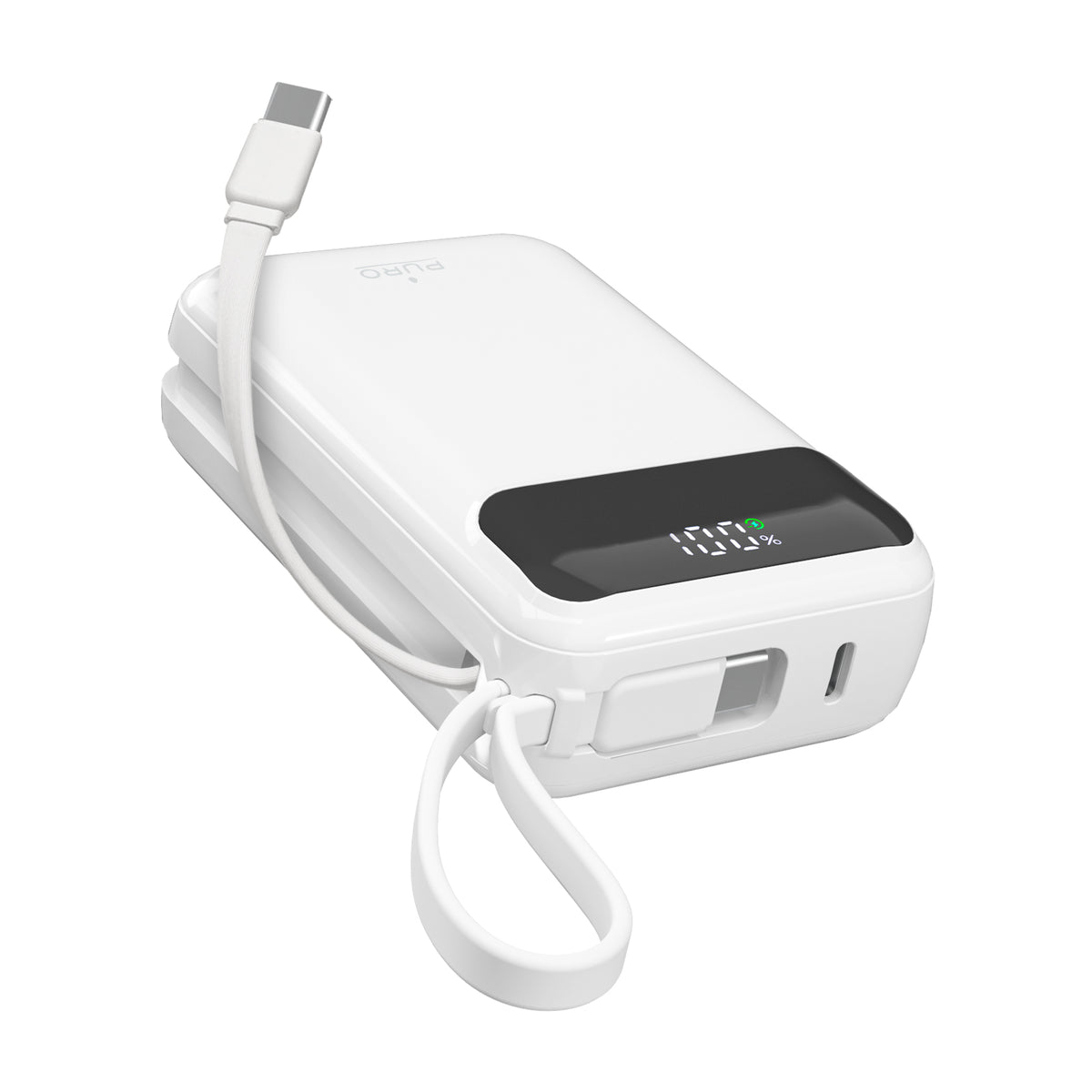 Power bank 20000 mAh 45W con display LCD e cavi integrati