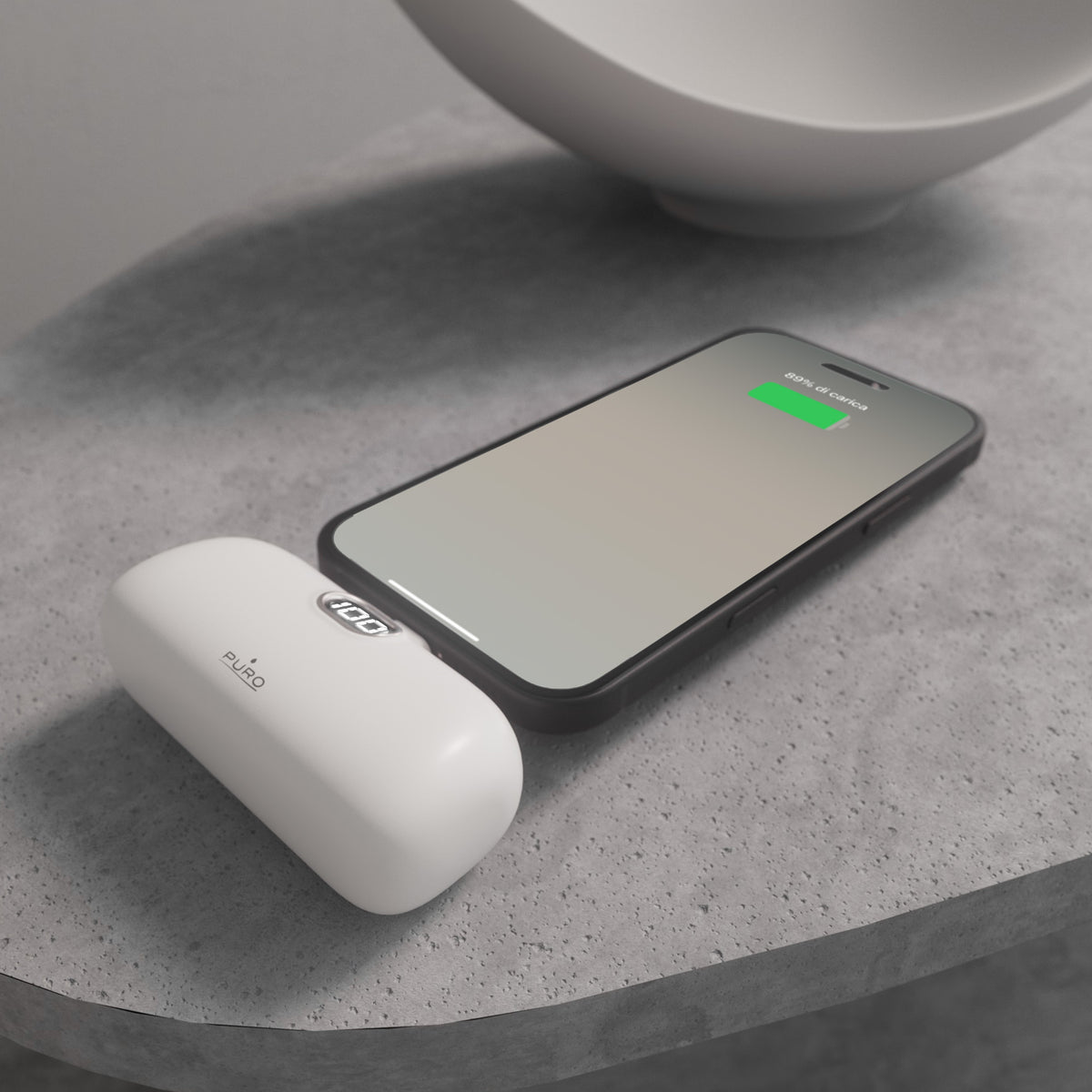 Power Bank 5000mAh USB-C con connettore integrato Plug 5