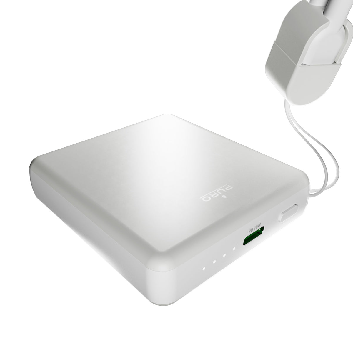 Batterie externe "Power Cube 5" 5000 mAh avec port USB-C et câble amovible