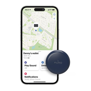 Smart Tracker Find Me Mini, compatibile con Apple Dov'è – Crown Blue