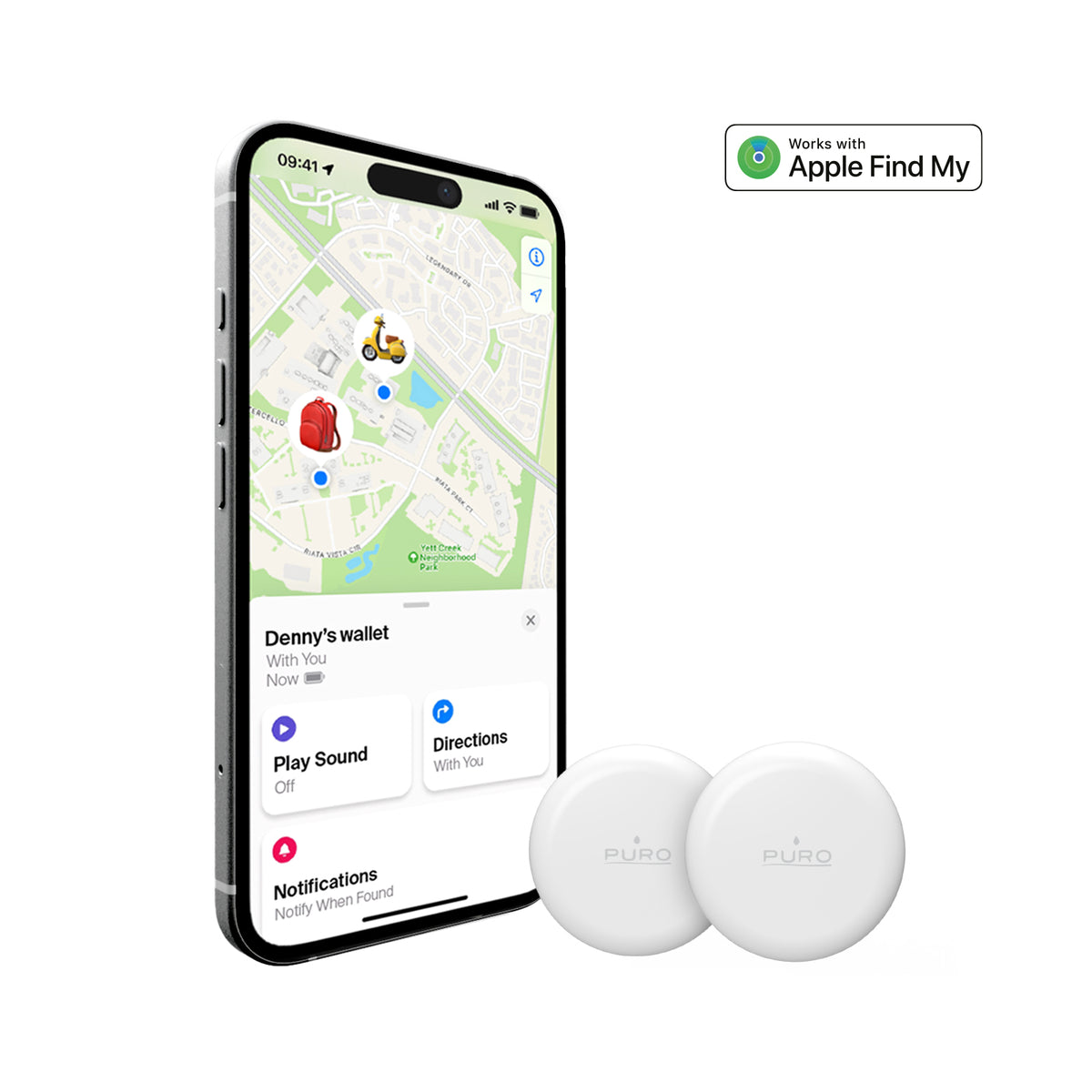 Smart Tracker Find Me Mini Kit, compatibile con Apple