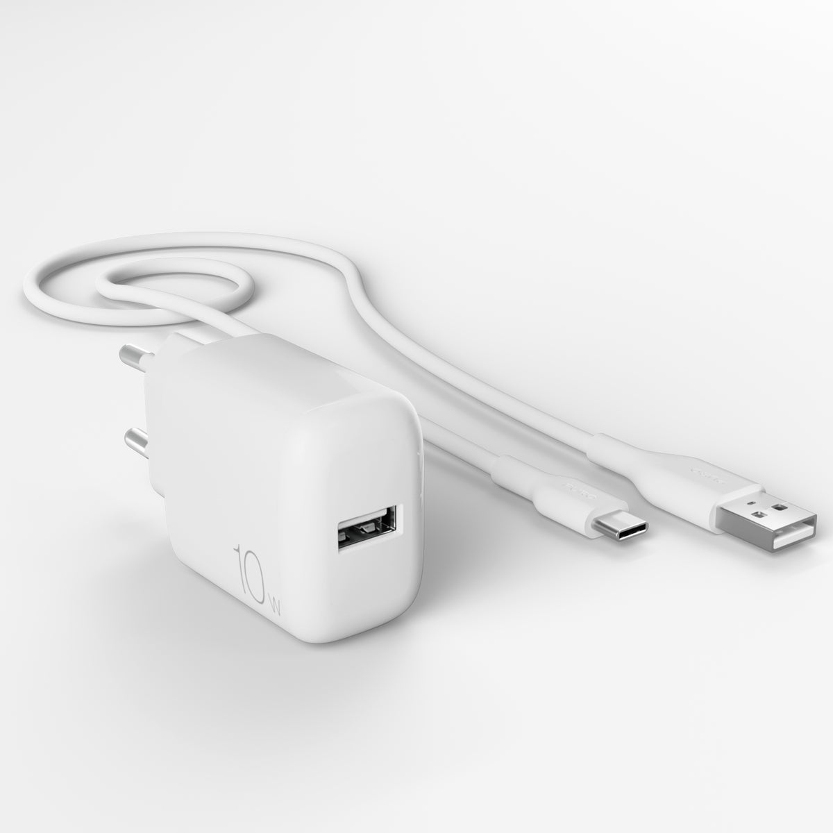 Kit Energia 10W USB‑A + cavo USB‑C